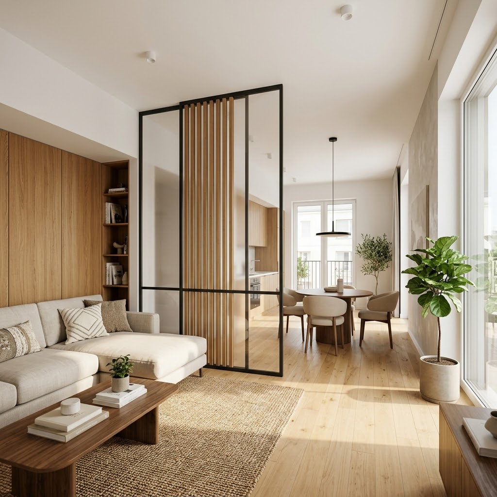 Стеновые панели и перегородки: зонирование квартиры без потери света и пространства